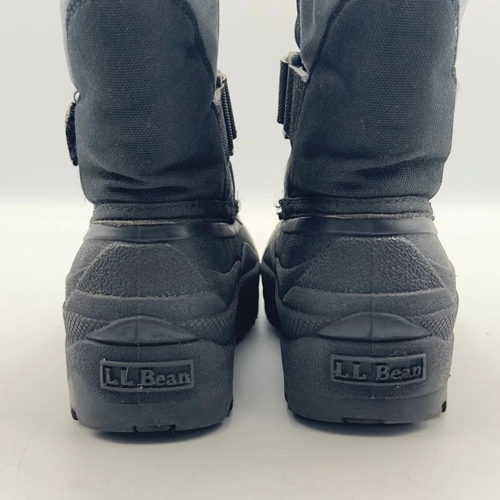 LL Bean Kids Snow Boots Black Grey Waterproof Insulated 11 Winter Outdoor 238064